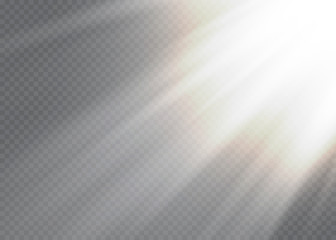 Vector transparent sunlight special lens flare light effect.