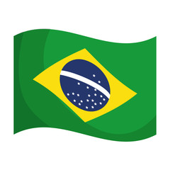 brazilian flag isolated icon