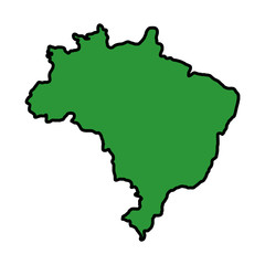 brazilian map isolated icon