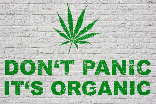 Don't Panic It's Organic Weed Cannabis Pun