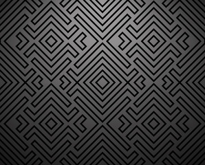 Abstract geometric pattern with stripes, lines. Seamless vector background. Black ornament. Simple lattice graphic design