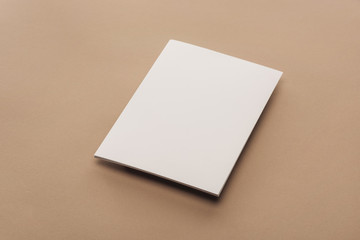 Obraz na płótnie Canvas Empty sheet of paper with copy space on beige background