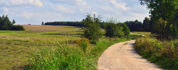 Jura krakowsko-częstochowska, polna droga, panorama © ChemiQ