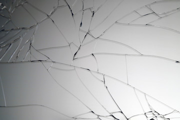 broken glass closeup, macro view of broken glass, cracked glass