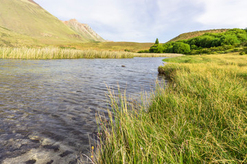 landscape with lake and sky