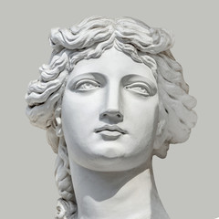 Portrait of young sensual Roman Renaissance Era woman in Vienna, Austria, details, closeup, even background