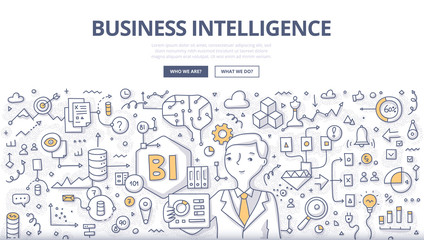 Business Intelligence Doodle Banner