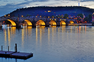 Charles Bridge in Prague, Czech Republic  - obrazy, fototapety, plakaty