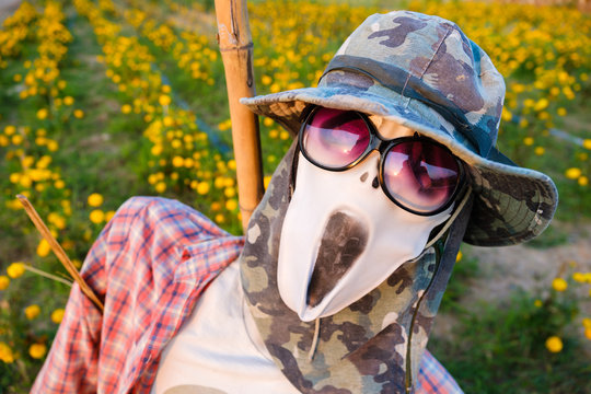Scary Scarecrow in the Garden