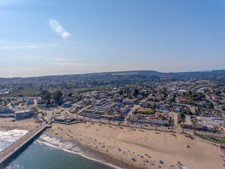 Aerial view of Santa Cruz skyline - California, USA