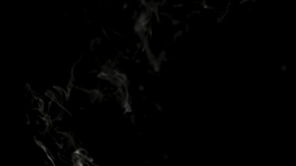 White steam rises light on black background.