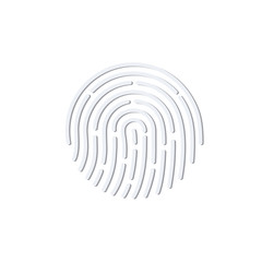 ID app icon. Fingerprint vector illustration on white isolated background.