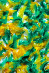 Naklejka na ściany i meble background feather color green yellow orange ufo texture multicolored colorful motlley ufo