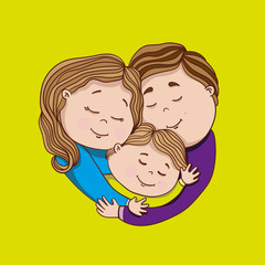 Family love vector illustration