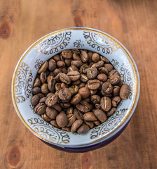 Coffee Beans in Vintage Ware