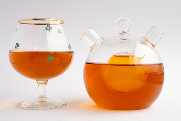 Shamrock Whiskey Glass And Pourer Medium Shot