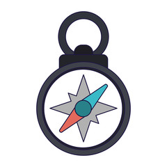 navigation compass symbol blue lines