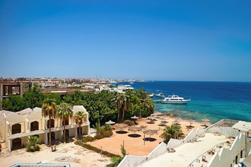 View of the Egyptian Hurghada at the Red Sea.