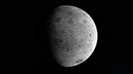 Moon in outer space, surface. High quality, resolution, 4k. This image elements furnished by nasa