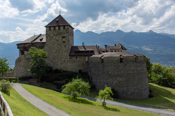 Fototapeta na wymiar Vaduz Castle in Liectenstein close up
