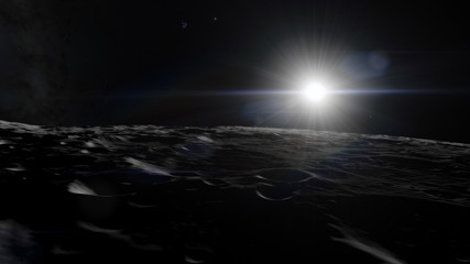 Obraz premium Moon in outer space, surface. High quality, resolution, 4k. This image elements furnished by nasa
