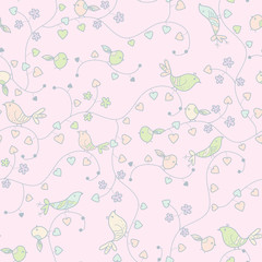romantic doodle pattern