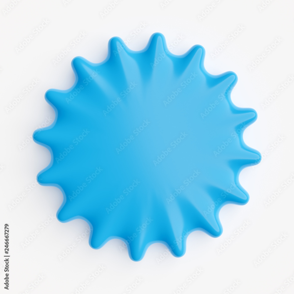 Poster 3d rendering of splash logo