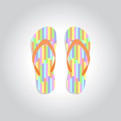 cute and colorful flip flops design for summer holiday vector illustration