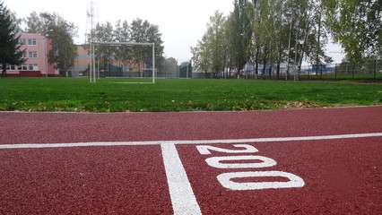 track at the stadium