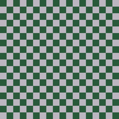 Fototapeta premium Green and Silver Seamless Pattern - Checkerboard squares repeating pattern design