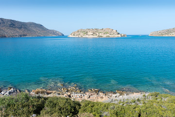 Crete. The Bay near the island of Spinalonga