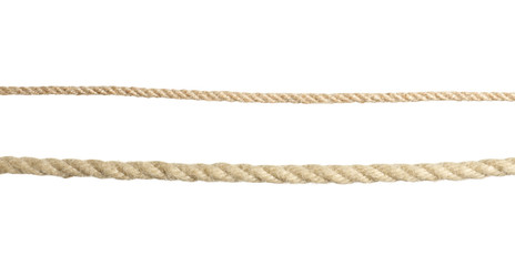 Old ropes on white background. Simple design