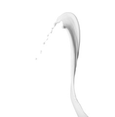 Splash of fresh milk isolated on white
