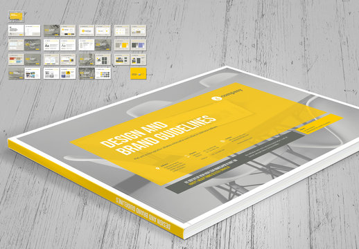 Brand Manual Layout with Yellow Accents