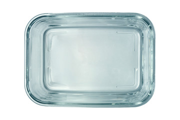 glass tray for roasting or storage on a white background