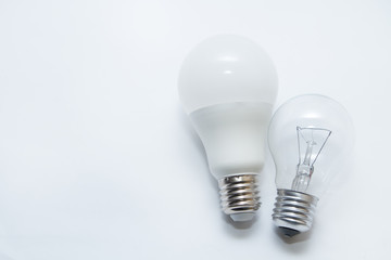 Light bulb on a gray background.