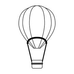 Obraz premium Hot air balloon in black and white