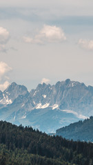 Naklejka na ściany i meble Smartphone HD wallpaper of beautiful alpine view at Leogang - Tyrol - Austria