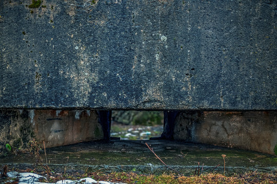 fire point of the old concrete shelter during the Second World War. second front