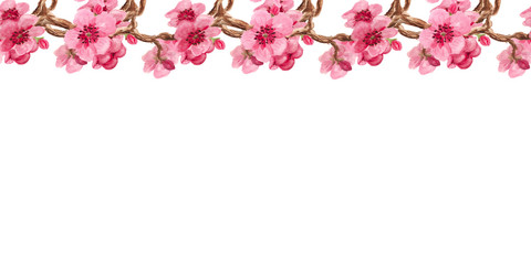 Seamless pattern with sakura