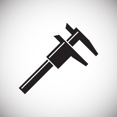 Tool caliper icon on white background for graphic and web design, Modern simple vector sign. Internet concept. Trendy symbol for website design web button or mobile app