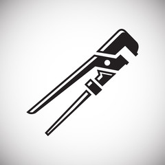 Tool wrench icon on white background for graphic and web design, Modern simple vector sign. Internet concept. Trendy symbol for website design web button or mobile app