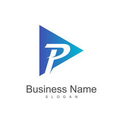 Letter P Play Logo