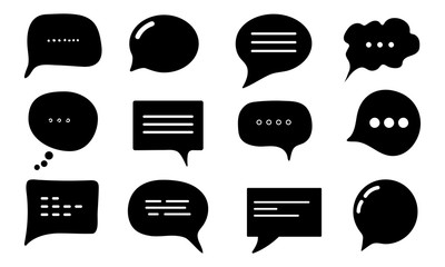 Chat message set icon. Vector illustration. Eps 10