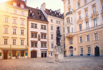 Obraz premium Judenplatz, place in the old town of Vienna