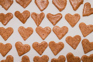  Cookies heart shaped ready for baking
