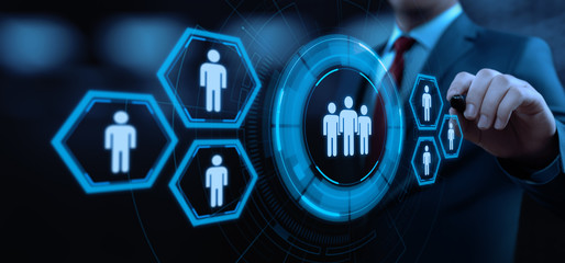 Obraz premium Human Resources HR management Recruitment Employment Headhunting Concept