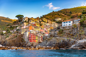 Riomaggiore Cinque Terre Italy Sea Scape