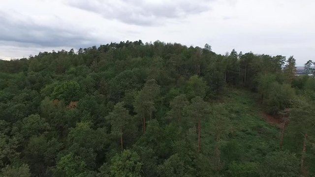 Footage of drone hovering above Sobotka village in Poland. Video was filmed during autumn 2018