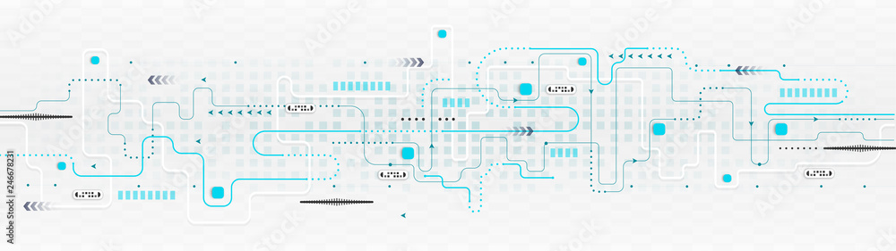 Wall mural abstract scientific light blue technology background